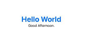 Text preview - Hello world. Good Afternoon.